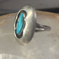 Navajo Ring Shadow box Turquoise size 7.2 sterling silver women girls