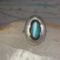 Navajo Ring Shadow box Turquoise size 7.2 sterling silver women girls