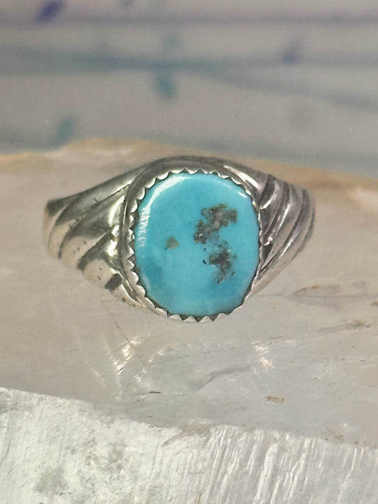 Navajo Ring Turquoise size 10.75 sterling silver women girls