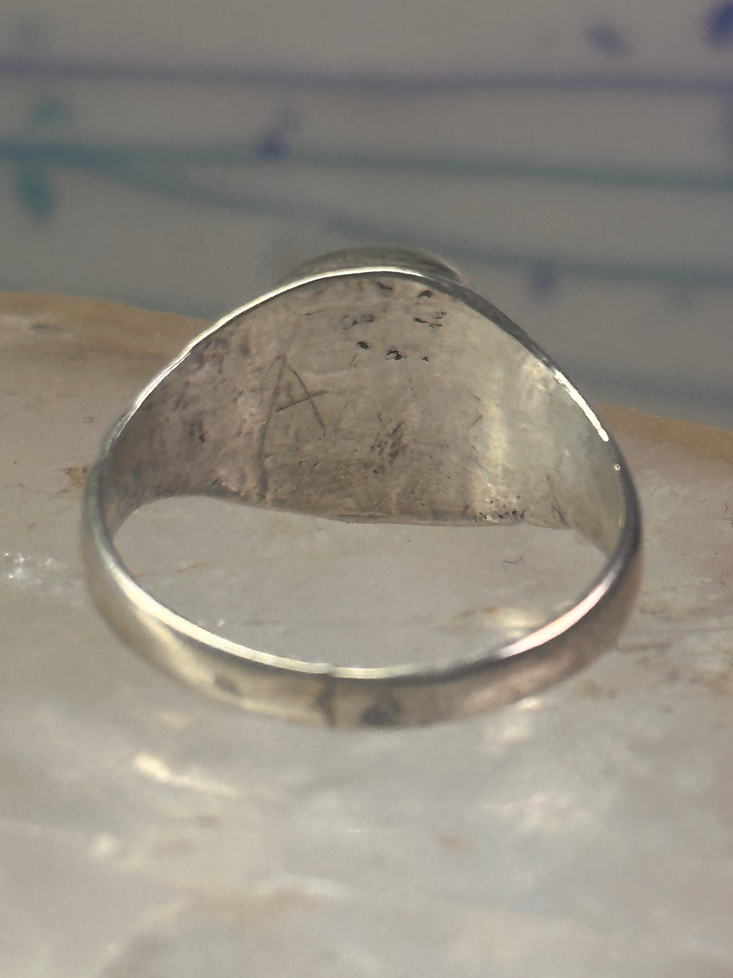 Navajo Ring Turquoise size 10.75 sterling silver women girls