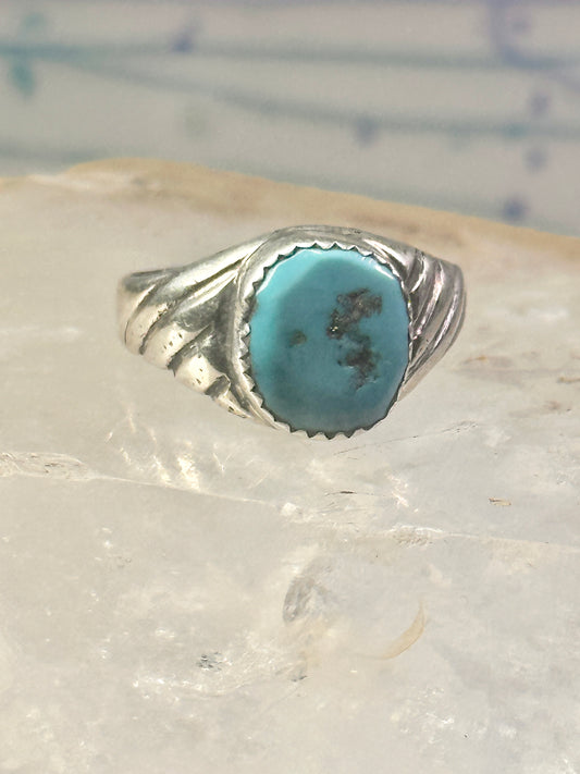 Navajo Ring Turquoise size 10.75 sterling silver women girls