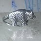 Bear ring vintage band sterling silver size 7.50 women girl