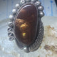 Fire Agate ring Navajo sterling silver  beaded design size 5 women girls