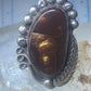 Fire Agate ring Navajo sterling silver  beaded design size 5 women girls