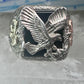 Eagle Ring Black Hills Gold onyx band size 8.75 sterling silver women men