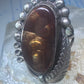Fire Agate ring Navajo sterling silver  beaded design size 5 women girls