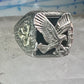 Eagle Ring Black Hills Gold onyx band size 8.75 sterling silver women men
