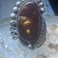 Fire Agate ring Navajo sterling silver  beaded design size 5 women girls
