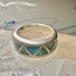 Turquoise ring Zuni wedding band size 4 sterling silver women