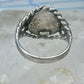 Vintage Sterling Silver Cherub Angel Cameo Ring Rope Trim Statement Size 4.75 925