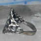 Vintage Sterling Silver Cherub Angel Cameo Ring Rope Trim Statement Size 4.75 925