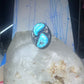 Navajo turquoise ring Heavy band sterling silver size 9 women men