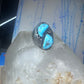 Navajo turquoise ring Heavy band sterling silver size 9 women men