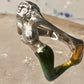 Mermaid ring nude lady band size 8 sterling silver women