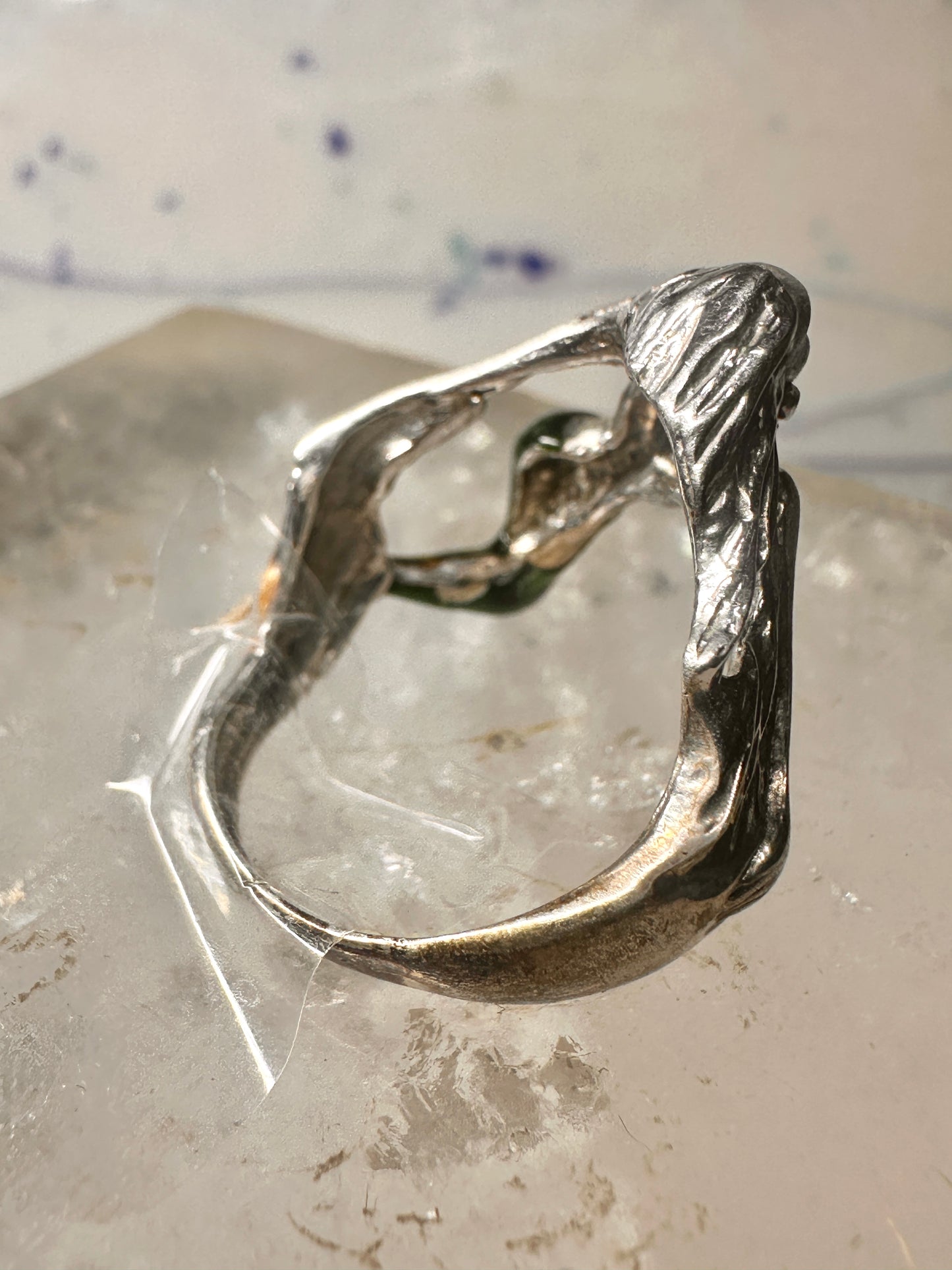 Mermaid ring nude lady band size 8 sterling silver women