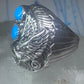 Navajo turquoise Eagle ring vintage heavy band sterling silver size 11.75 women men