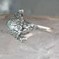 Turtle ring tortoise band size 5.25 sterling silver women girls
