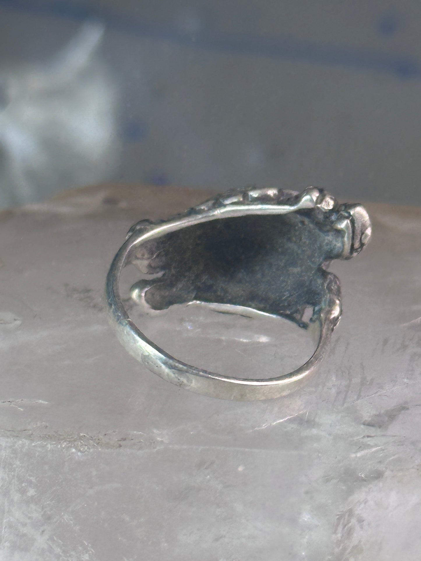 Turtle ring tortoise band size 5.25 sterling silver women girls