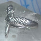 Mermaid ring figurative sterling silver size 5.75 women girls