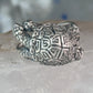 Turtle ring tortoise band size 5.25 sterling silver women girls