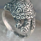 Turtle ring tortoise band size 5.25 sterling silver women girls