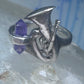 Trumpet ring amethyst horn musical instrument band sterling silver size 7.50 women girls