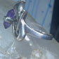 Trumpet ring amethyst horn musical instrument band sterling silver size 7.50 women girls