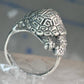 Turtle ring tortoise band size 5.25 sterling silver women girls