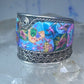 Millefiori ring cigar band rope design glass sterling silver size 5.5 women girls