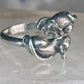 Cat and Mouse ring mouse cat band size 7.50 sterling silver women girls