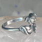 Cat and Mouse ring mouse cat band size 7.50 sterling silver women girls