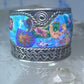 Millefiori ring cigar band rope design glass sterling silver size 5.5 women girls