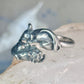 Cat and Mouse ring mouse cat band size 7.50 sterling silver women girls