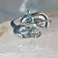 Cat and Mouse ring mouse cat band size 7.50 sterling silver women girls
