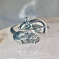 Cat and Mouse ring mouse cat band size 7.50 sterling silver women girls