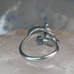Cat and Mouse ring mouse cat band size 7.50 sterling silver women girls