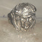 Buffalo headdress ring southwest chief size 10.2 sterling silver men women