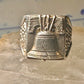 Liberty Ring U S A Bell band Size size 8.75 sterling silver women men