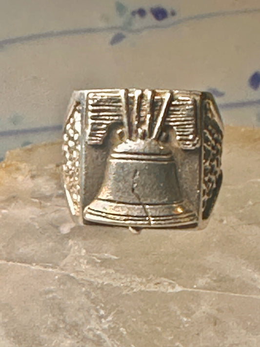 Liberty Ring U S A Bell band Size size 8.75 sterling silver women men