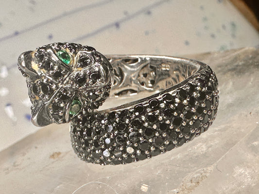 Sonia Bitton ring Panther band CZ size 6.75 sterling silver women