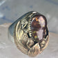 Navajo ring fire agate Heavy size 9.75 sterling silver women men