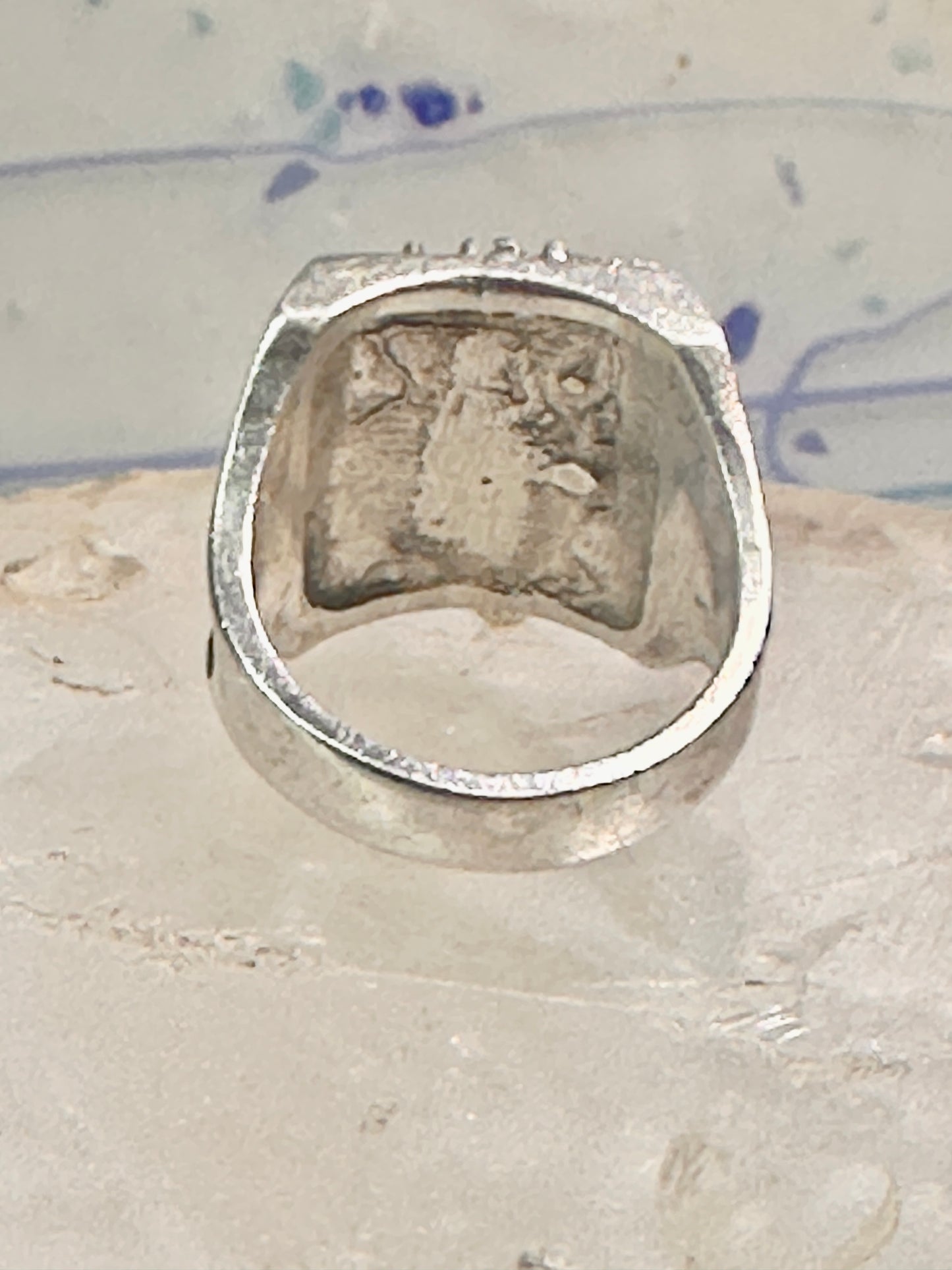 Liberty Ring U S A Bell band Size size 8.75 sterling silver women men