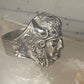 Buffalo headdress ring southwest chief size 10.2 sterling silver men women