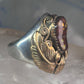 Navajo ring fire agate Heavy size 9.75 sterling silver women men