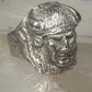 Buffalo headdress ring southwest chief size 10.2 sterling silver men women