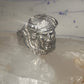 Buffalo headdress ring southwest chief size 10.2 sterling silver men women