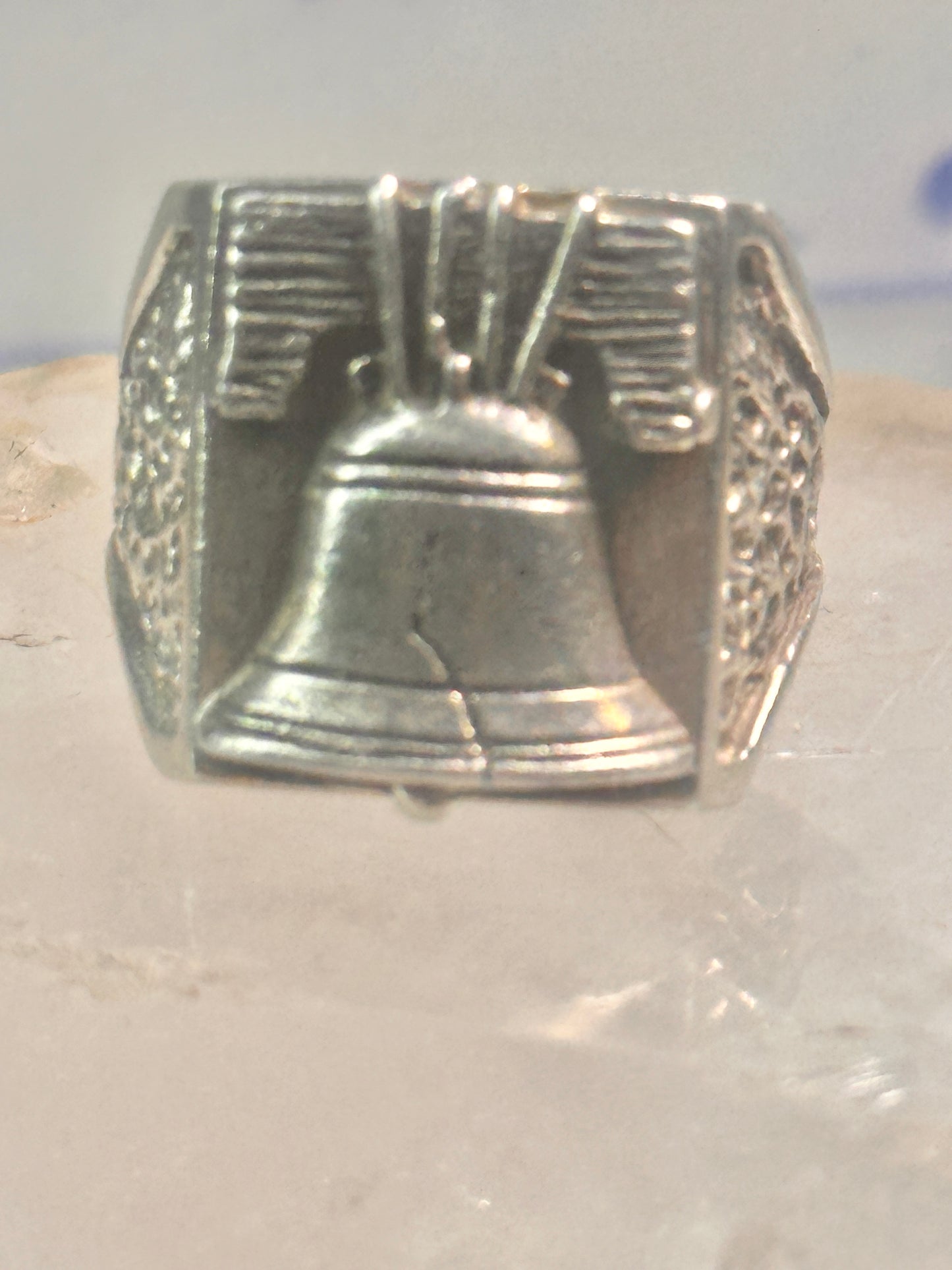 Liberty Ring U S A Bell band Size size 8.75 sterling silver women men