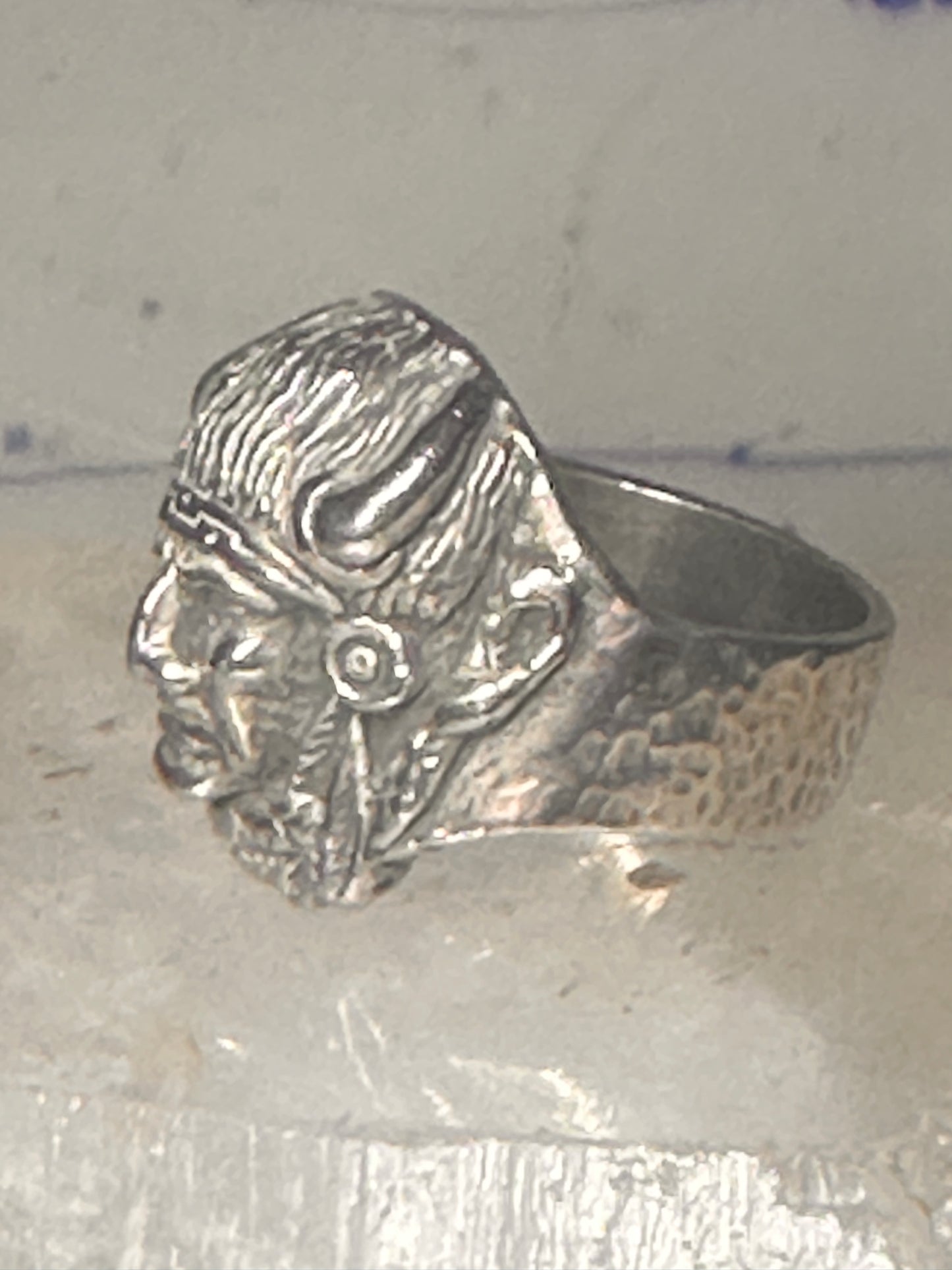 Buffalo headdress ring southwest chief size 10.2 sterling silver men women