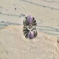 Amethyst ring southwest leaves Size size 7.75 sterling silver women girls