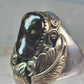 Navajo ring fire agate Heavy size 9.75 sterling silver women men